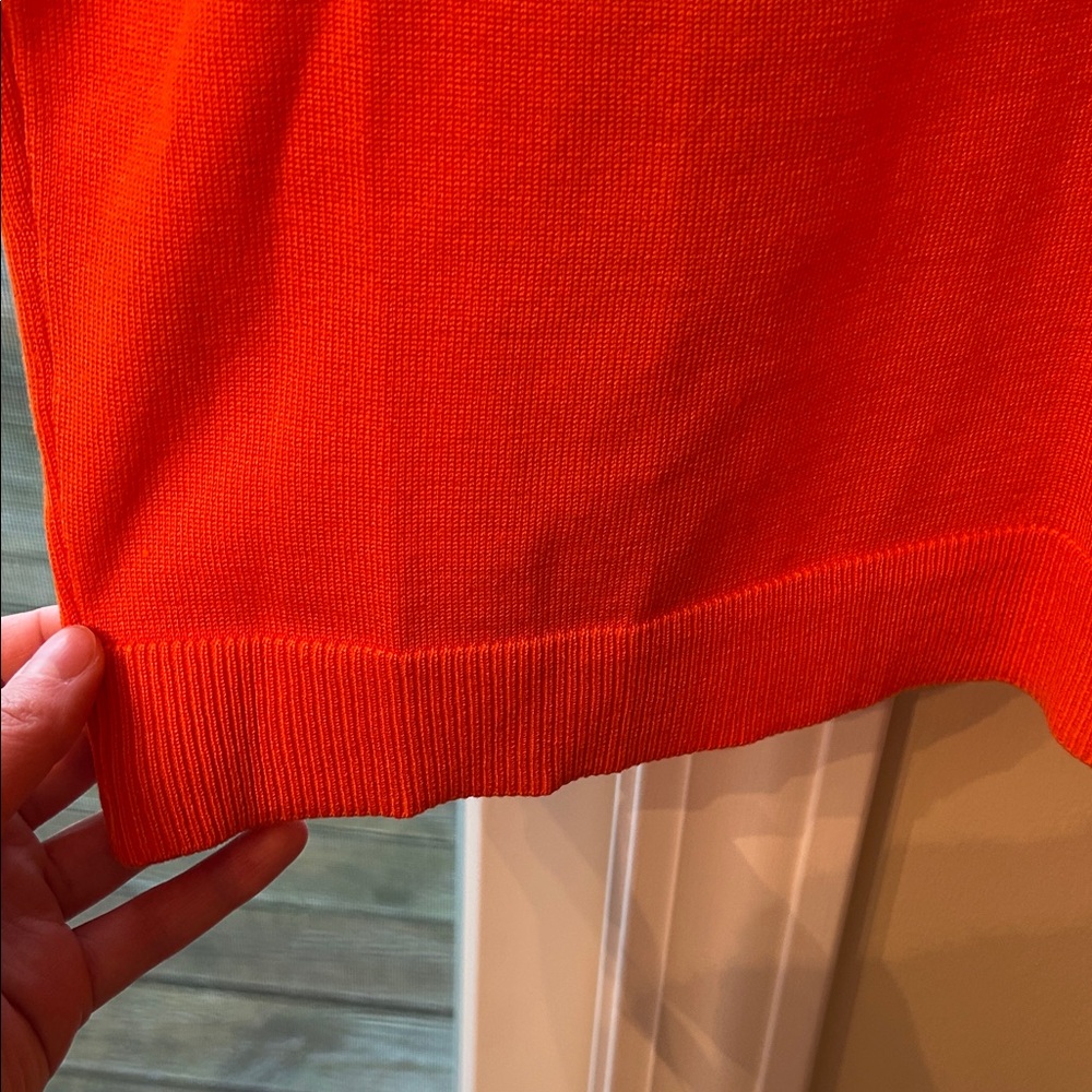 Bright Orange Cardigan with Pockets - Picture 5 of 7